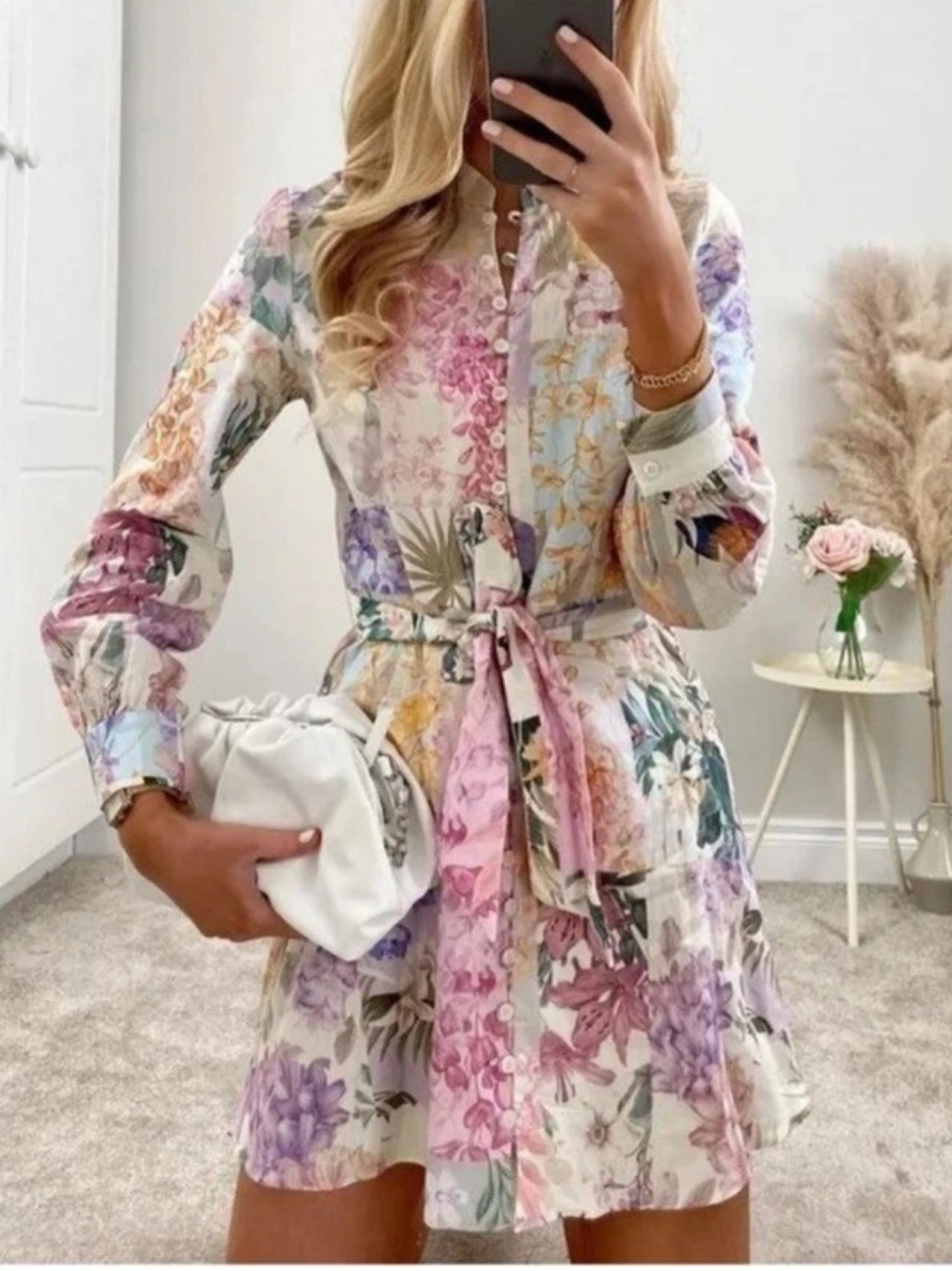 Zara Blogger Favorite Tropical Parrot Linen Blend Dress Small